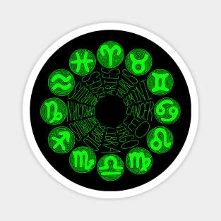 Zodiac Signs (green) Magnet